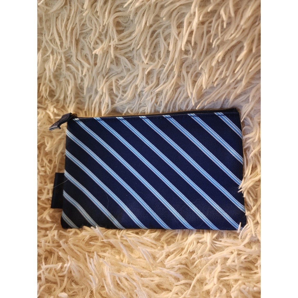 Brooks Brothers United Airlines Amenity Pouch Navy Stripe Travel Bag